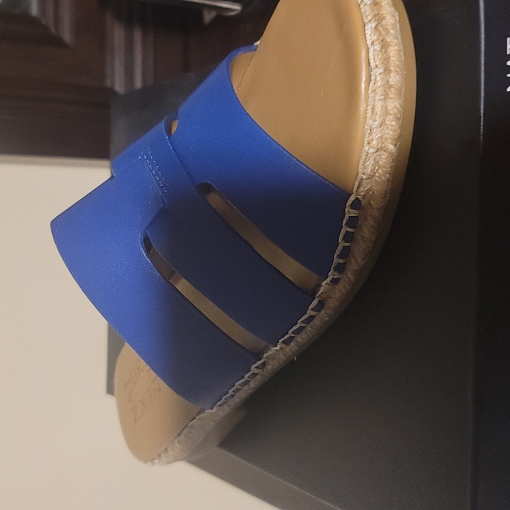 Naturalizer Leather Sandals, Deep Sea Blue,  7.5 M